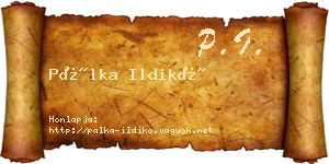 Pálka Ildikó névjegykártya